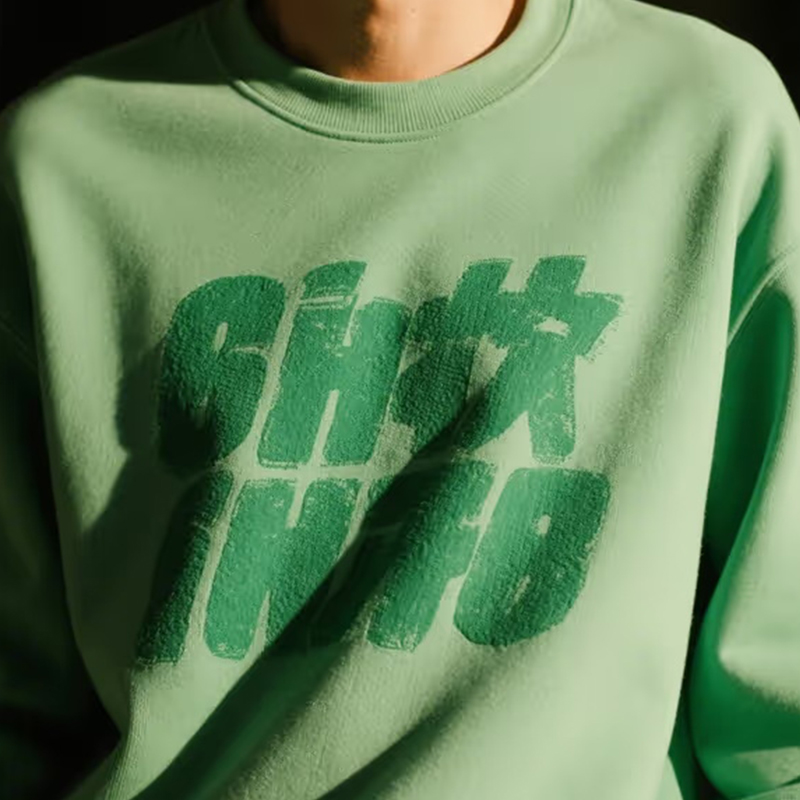 Pustende varm sweatshirt i ren bomull