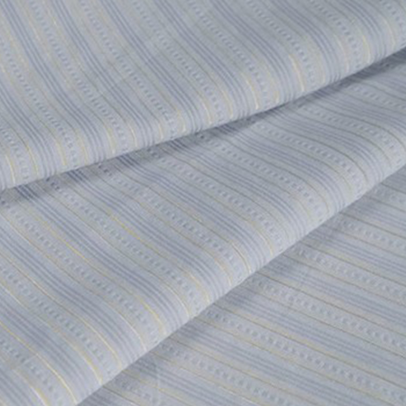 Stretch stoff i bomullsstriper